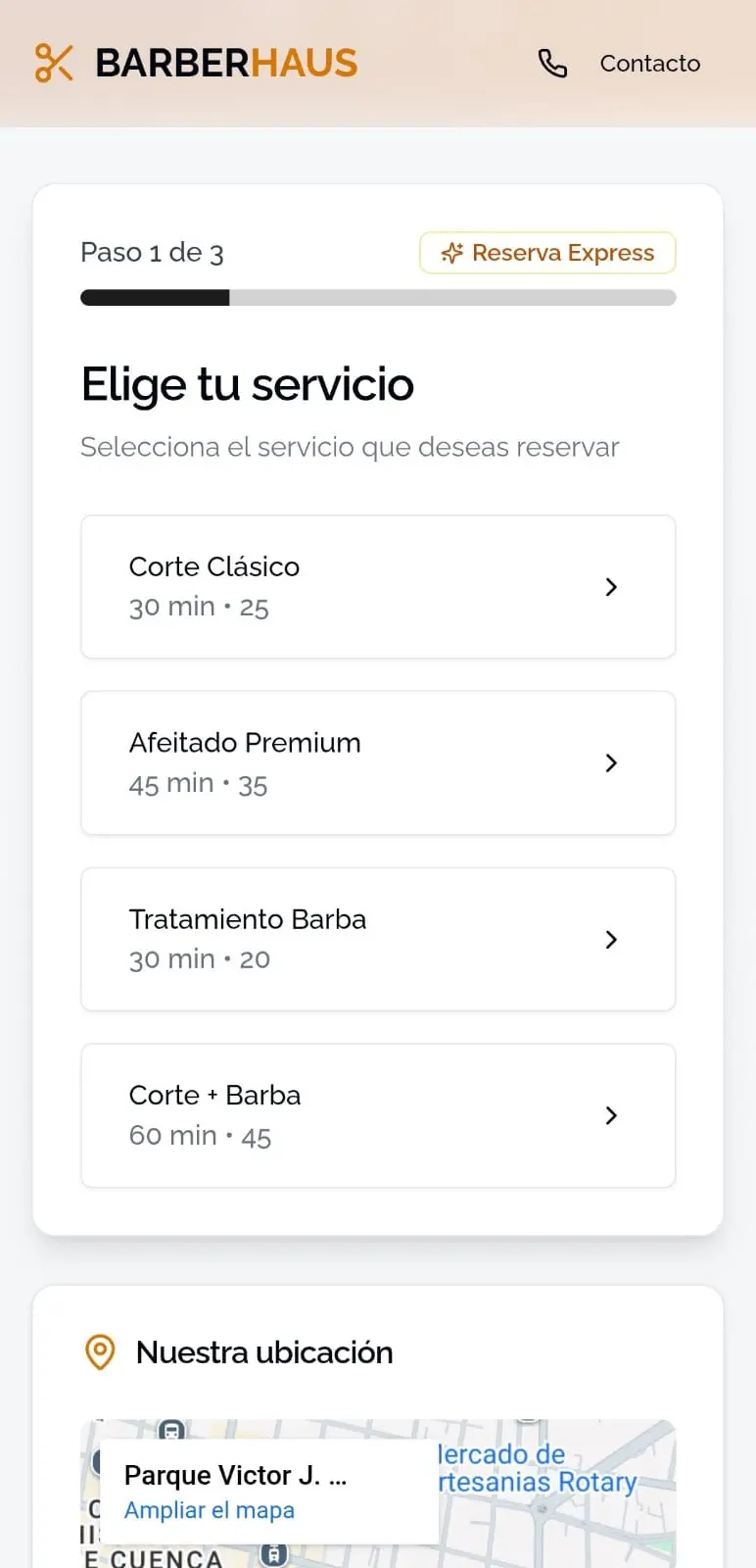 Barbería Reservas Pro