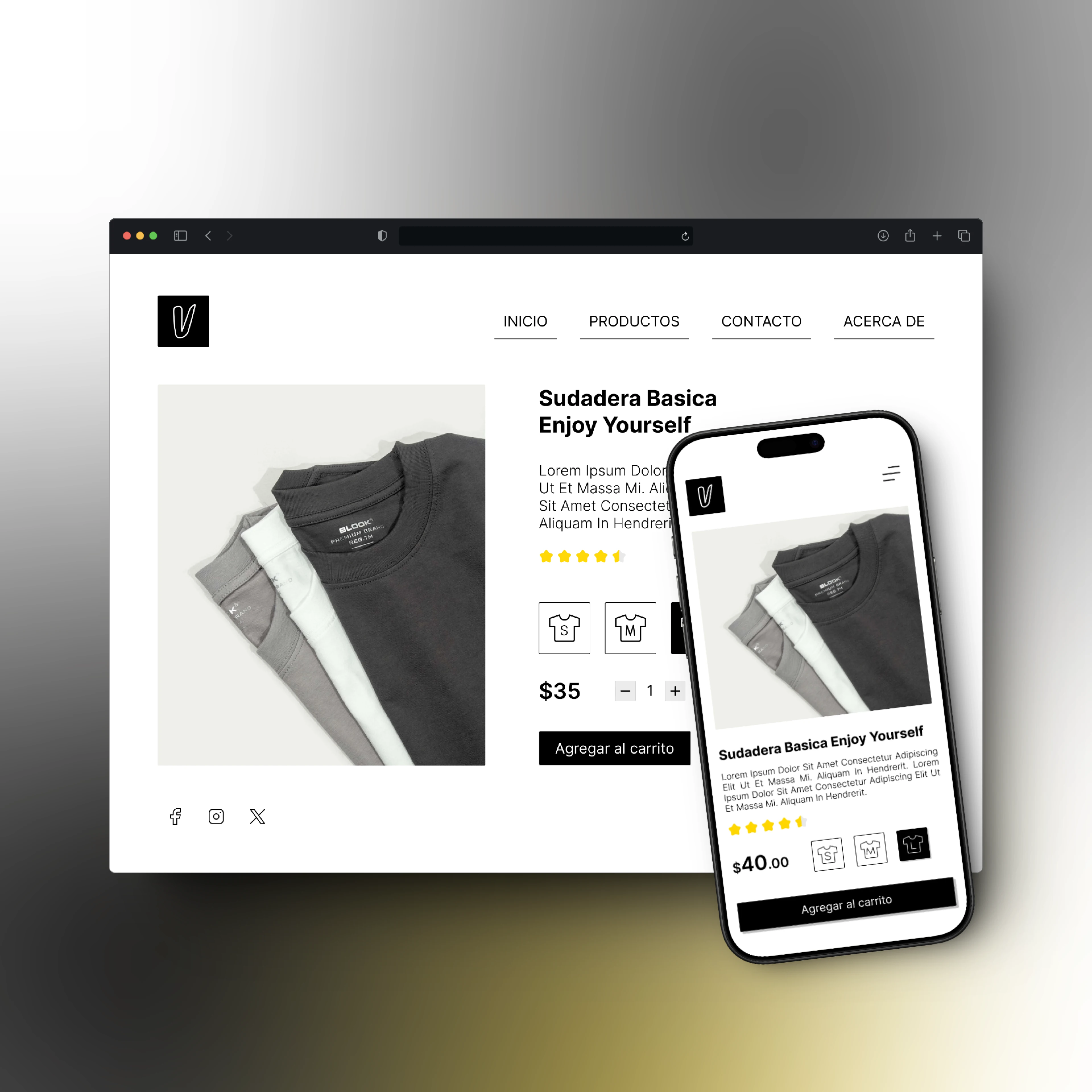 Tienda Online Mockup