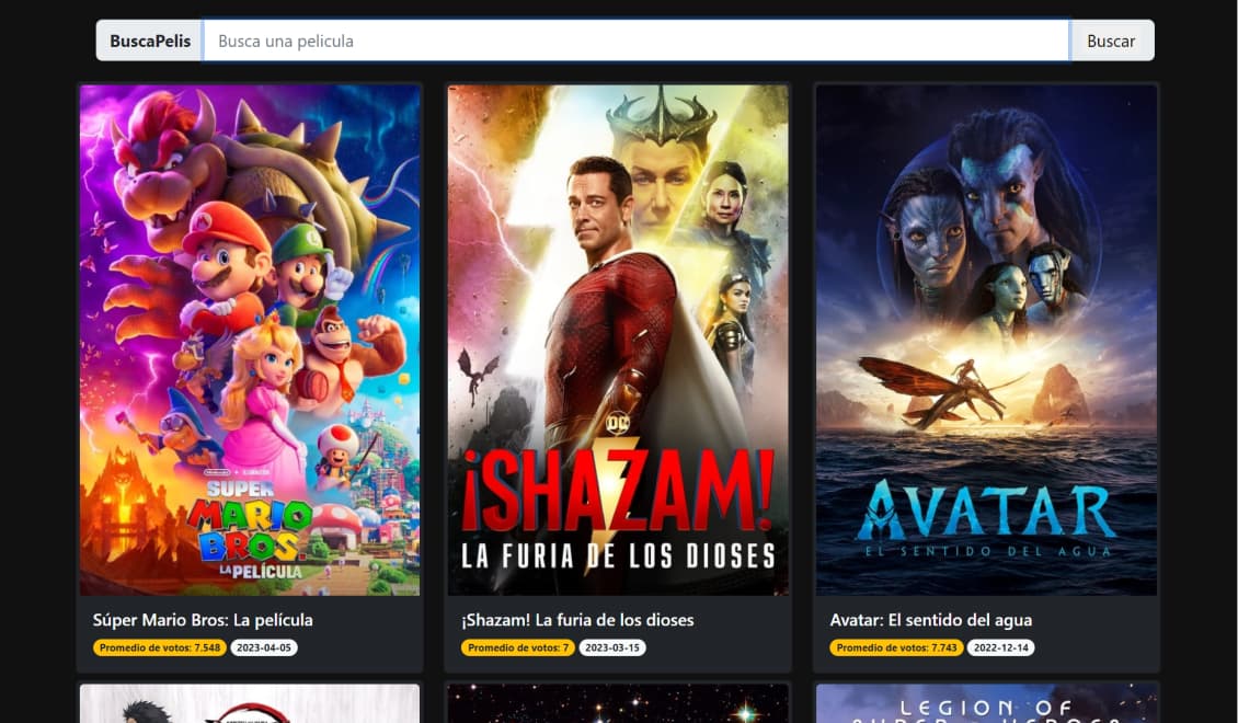 App en React para buscar películas