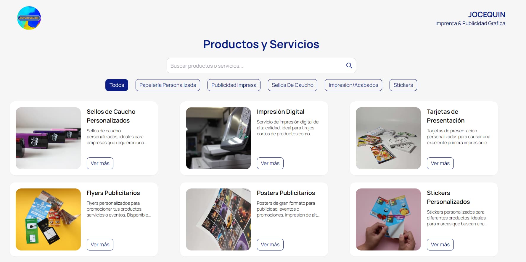 Sitio web de imprenta